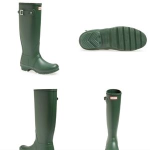 Size 8 green Hunter boots